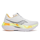 Women's Saucony Endorphin Trainer. White/Black. Lateral view.
