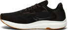 Women's Saucony Freedom 4. Black upper. White midsole. Medial view.