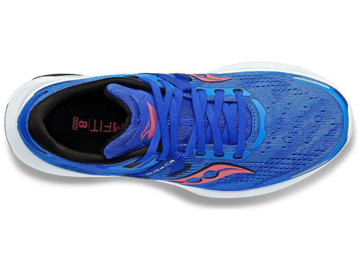 Women's Saucony Guide 16. Blue upper. White midsole.Top view.