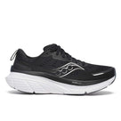 Women's Saucony Guide 18. Black/White. Lateral view.