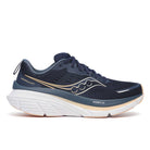 Women's Saucony Guide 18. Navy/Apricot. Lateral view.