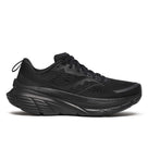 Women's Saucony Guide 18. Black upper. Black midsole. Lateral view.