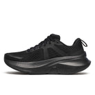 Women's Saucony Guide 18. Black upper. Black midsole. Medial view.
