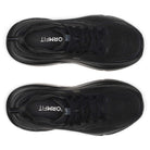Women's Saucony Guide 18. Black upper. Black midsole. Top view.