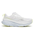 Women's Saucony Guide 18. White/Ice Melt. Lateral view.