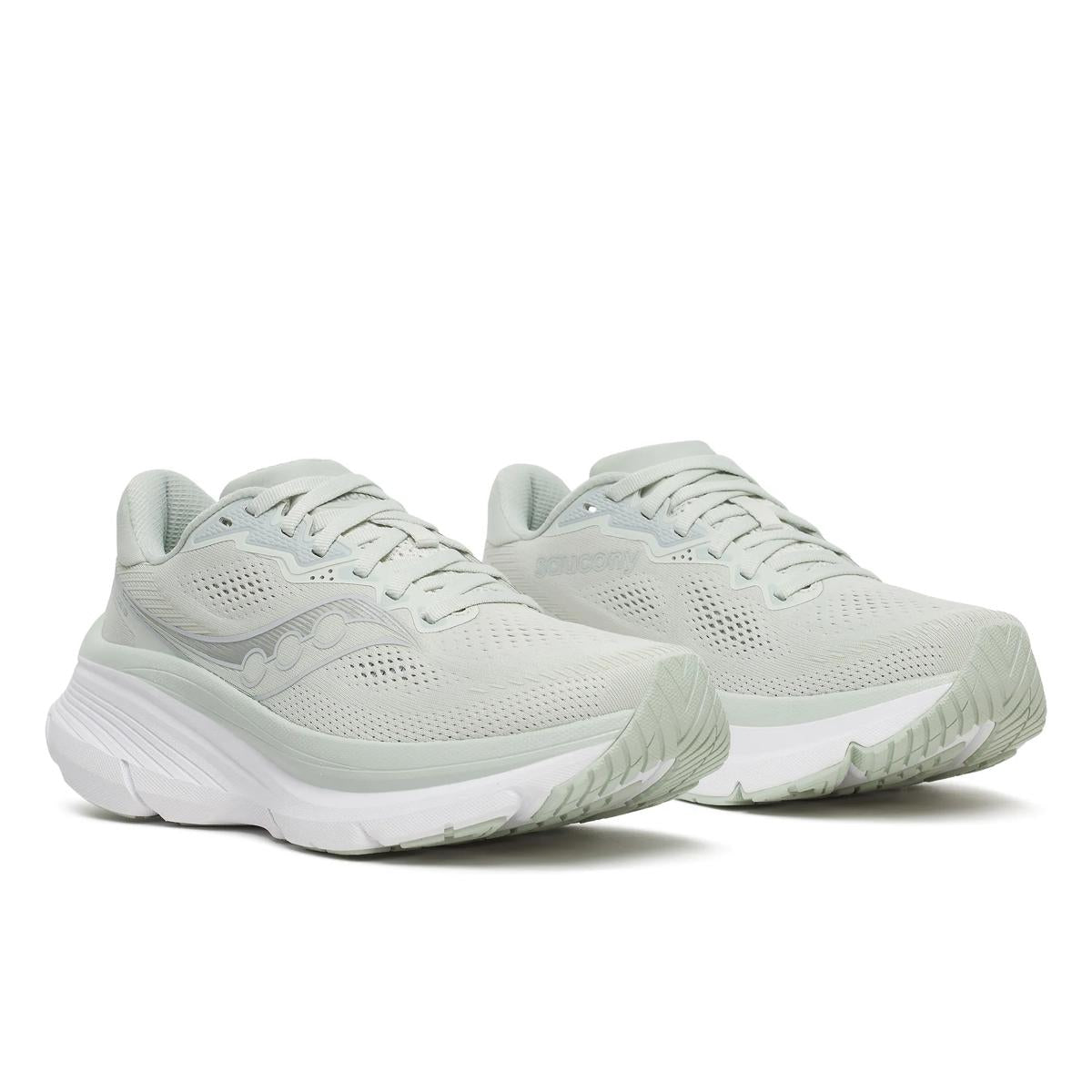 Women's Saucony Guide 19. Cast/Silver. Lateral view.