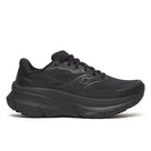 Women's Saucony Guide 19. Black upper. Black midsole. Lateral view.