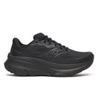 Women's Saucony Guide 19. Black upper. Black midsole. Lateral view.