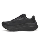 Women's Saucony Guide 19. Black upper. Black midsole. Medial view.