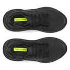 Women's Saucony Guide 19. Black upper. Black midsole. Top view.