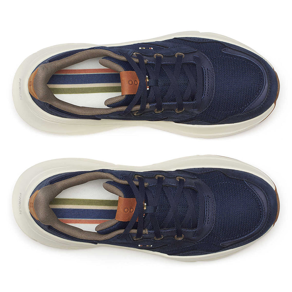 Women's Saucony Guide Metro. Navy upper. White midsole. Navy Laces. Top view.