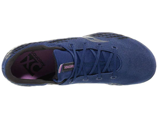 Women's Saucony Havok XC 3. Purple upper. Purple midsole. Top view.