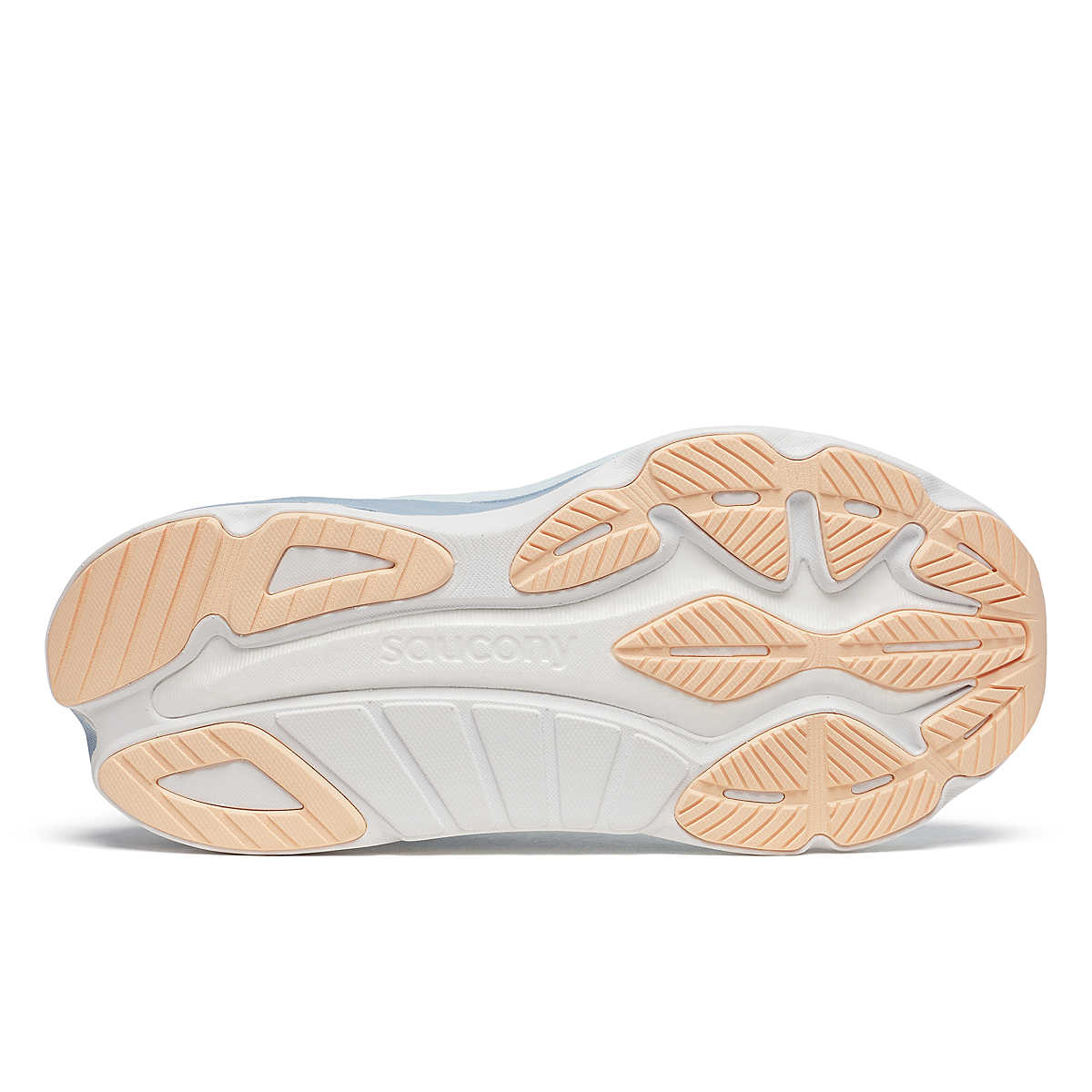 Women's Saucony Hurricane 24. Ice/Melt. Outsole view.