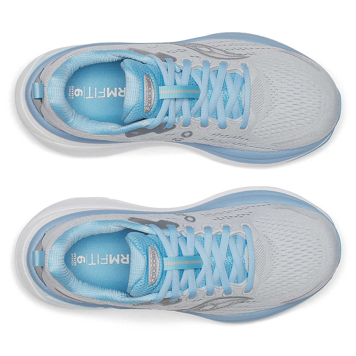 Women's Saucony Hurricane 25. Cloud/Breeze. Top view.