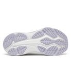 Women's Saucony Hurricane 25. Navy/Aster. Outsole view.
