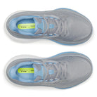 Women's Saucony Hurricane 26. Grey upper. White midsole. Top view.