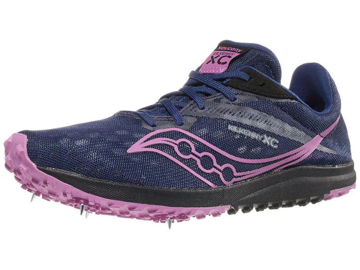 Women's Saucony Kilkenny XC 9. Indigo. Lateral view.