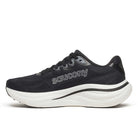 Women's Saucony Ride 19. Black/Silver. Medial view.