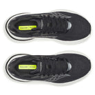 Women's Saucony Ride 19. Black/Silver. Top view.