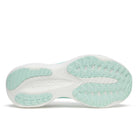 Women's Saucony Ride 19. Cloud/Aqua. Outsole view.