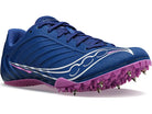 Women's Saucony Spitfire 5. Indigo/Grape. Lateral view.