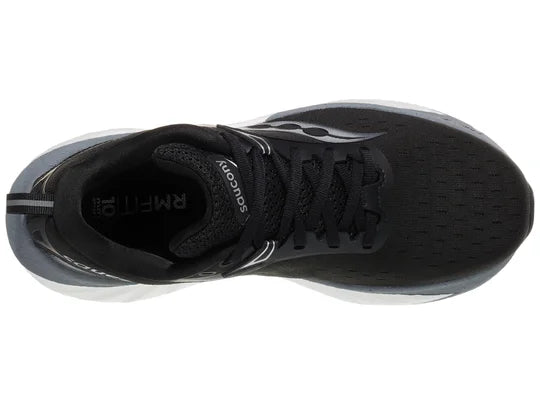Women's Saucony Triumph 22 Black/White top view