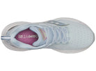 Women's Saucony Triumph 22. Light blue upper. White midsole. Top view.