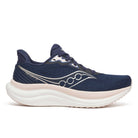 Women's Saucony Triumph 23. Navy/Cameo. Lateral view.