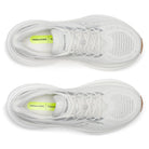 Women's Saucony Triumph 24. Light Grey upper. White midsole. Top view.
