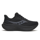 Women's Saucony Triumph 24. Black upper. Black midsole. Lateral view.