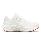 Women's Saucony Triumph RFG. White upper. White midsole. Lateral view.