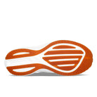 Women's Saucony Triumph RFG. White midsole. White/Tan outsole. Bottom view.