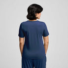 Women's Saucony Triumph Short Sleeve Navy rear view