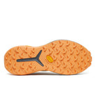 Women's Saucony Xodus Ultra 4. White upper. Orange midsole. Bottom view.