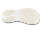 Women's Topo Atmos 2. Cream upper. White midsole. Bottom view.
