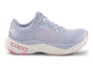 Women's Topo Aura 2. Light Purple upper. White midsole. Lateral view.