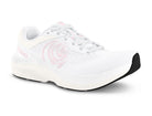 Women's Topo Magnifly 6. White upper. White midsole. Lateral view.