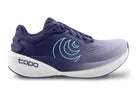 Women's Topo Phantom 4. Purple upper. White midsole. Lateral view.