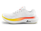 Women's Topo Specter 2. White upper. White midsole. Medial view.