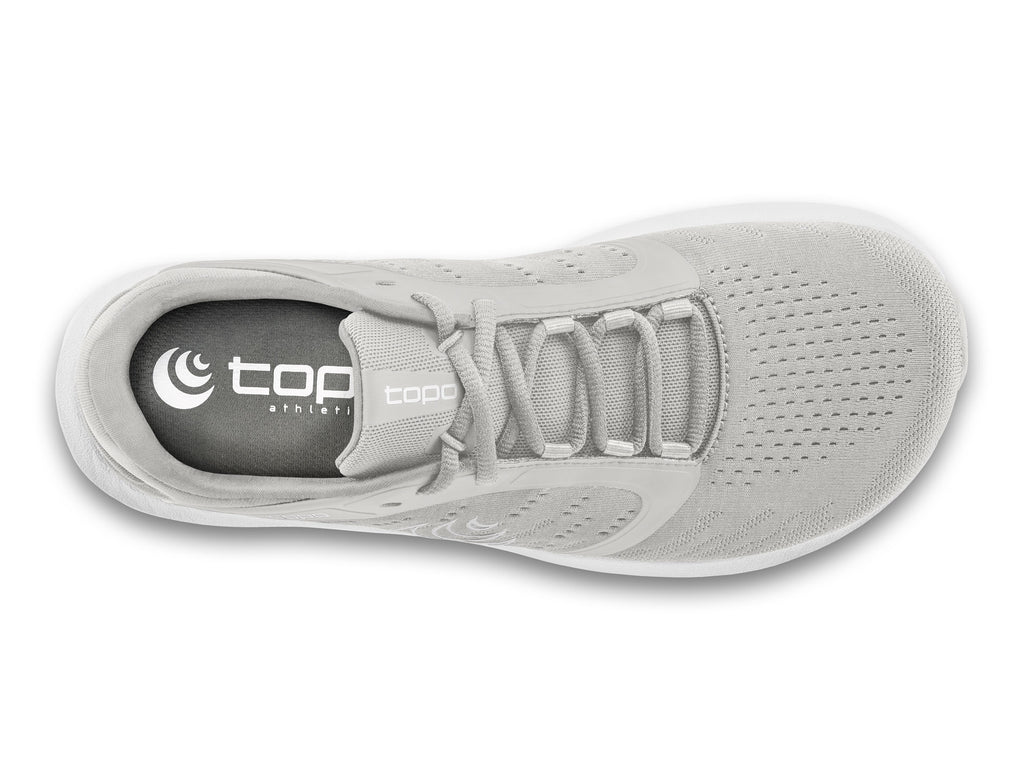 Women's Topo Athletic ST-5. Off white upper. Off white midsole. Top view.