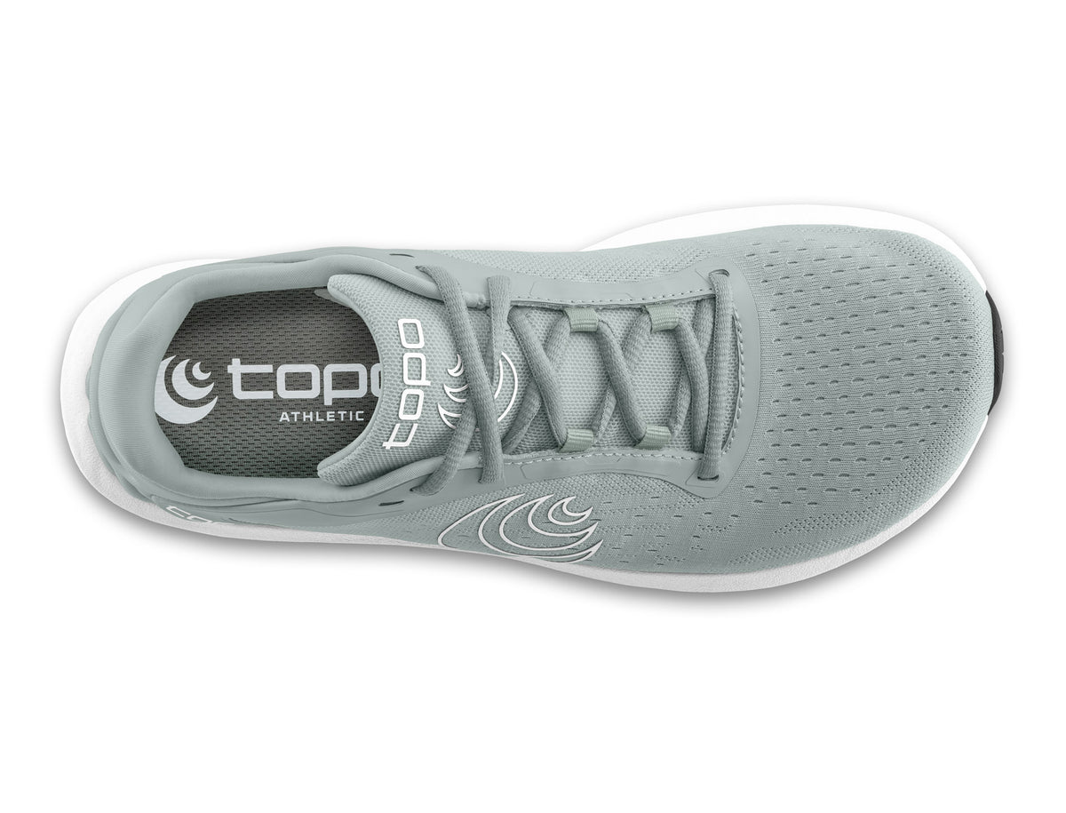 Women's Topo ST-6. Grey upper. White midsole. Top view.