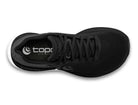 Women's Topo Athletic Ultrafly 5 in Black/White, top view