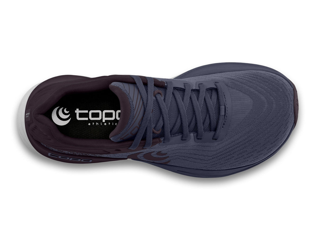 Women's Topo Athletic Ultrafly 5 in Purple/Grey, top view
