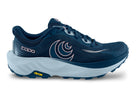 Women's Topo Ultraventure 5 in Navy/Light Blue – lateral view.