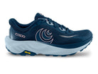 Women's Topo Ultraventure 5 in Navy/Light Blue – lateral view.