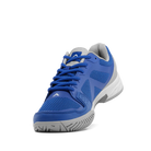Women's Tyrol Drive V. Blue upper. Grey midsole. Front/Medial view.