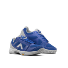 Women's Tyrol Drive V. Blue upper. Grey midsole. Lateral view.