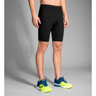 Men's Brooks Greenlight 9" Short Tights. Black. Front/Lateral view.