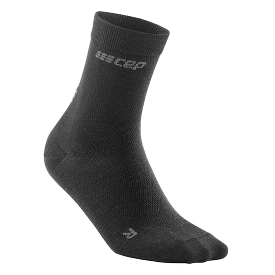 CEP Merino Mid Compressions socks. Dark Grey. Lateral view.