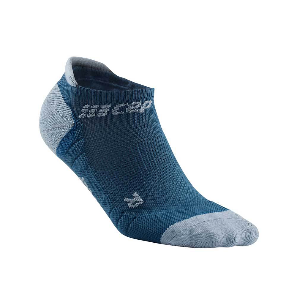 Men's CEP No Show Socks 3.0. Blue. Lateral view.